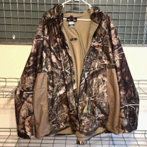Camouflage Hunting Jacket . Size: 3XL {54-56} . w/ Hoodie . Mossy Oak - Picture 1 of 5